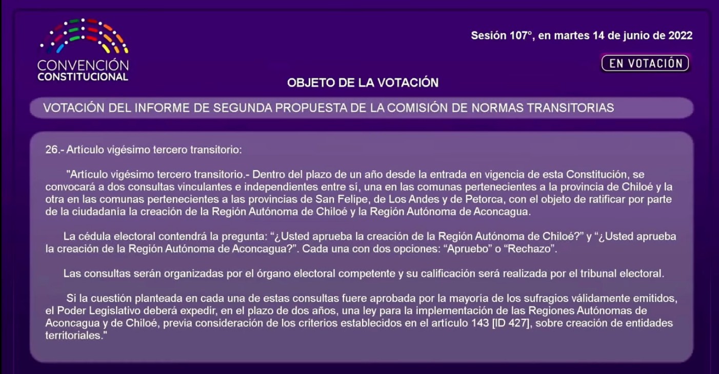 Lee más sobre el artículo CHILOÉ REGIÓN YA ESTÁ EN EL TEXTO CONSTITUCIONAL