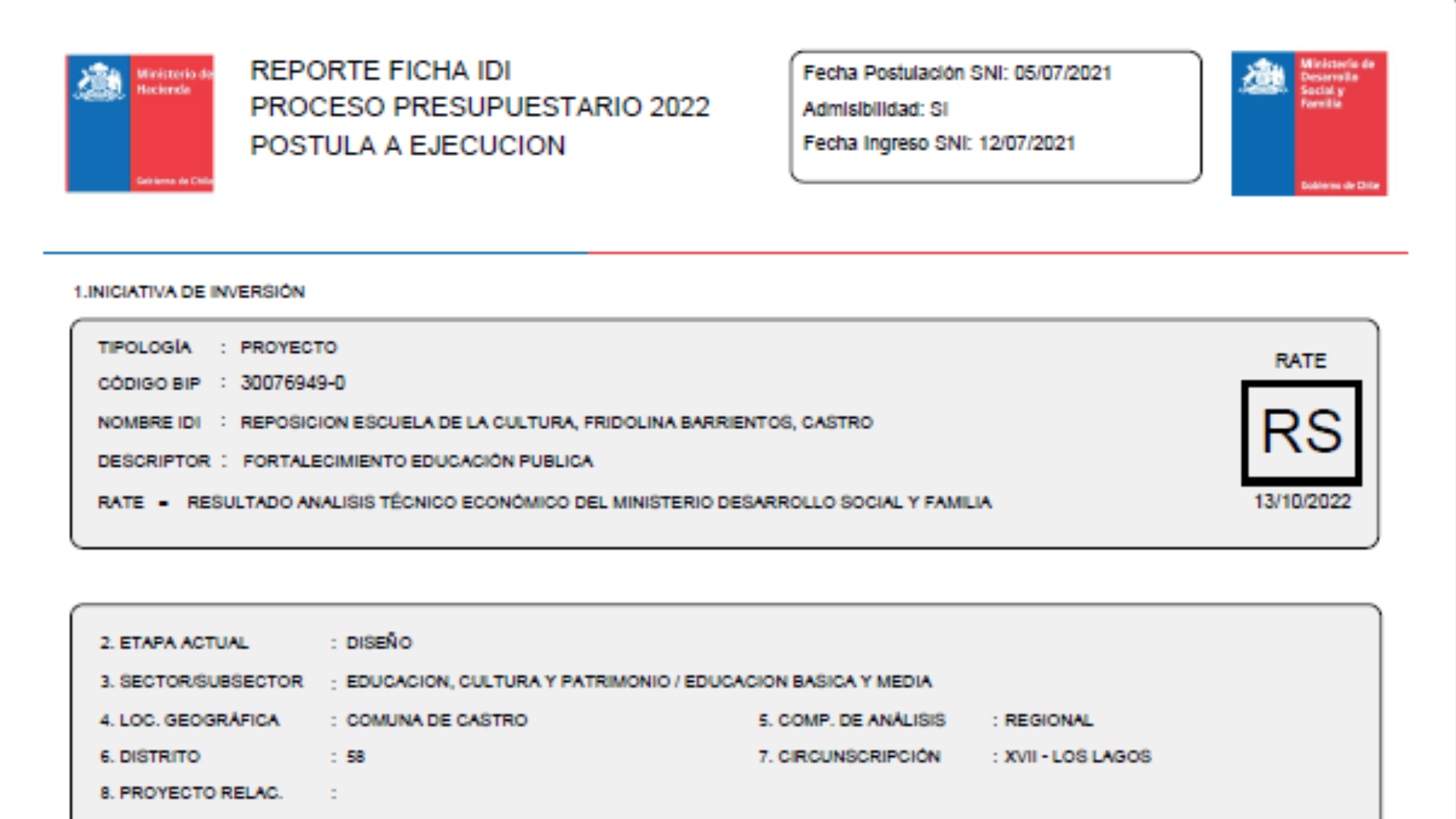 Lee más sobre el artículo Aprueban Recomendación Social (RS) para construcción de nuevo edificio de Liceo de la Cultura de Castro.
