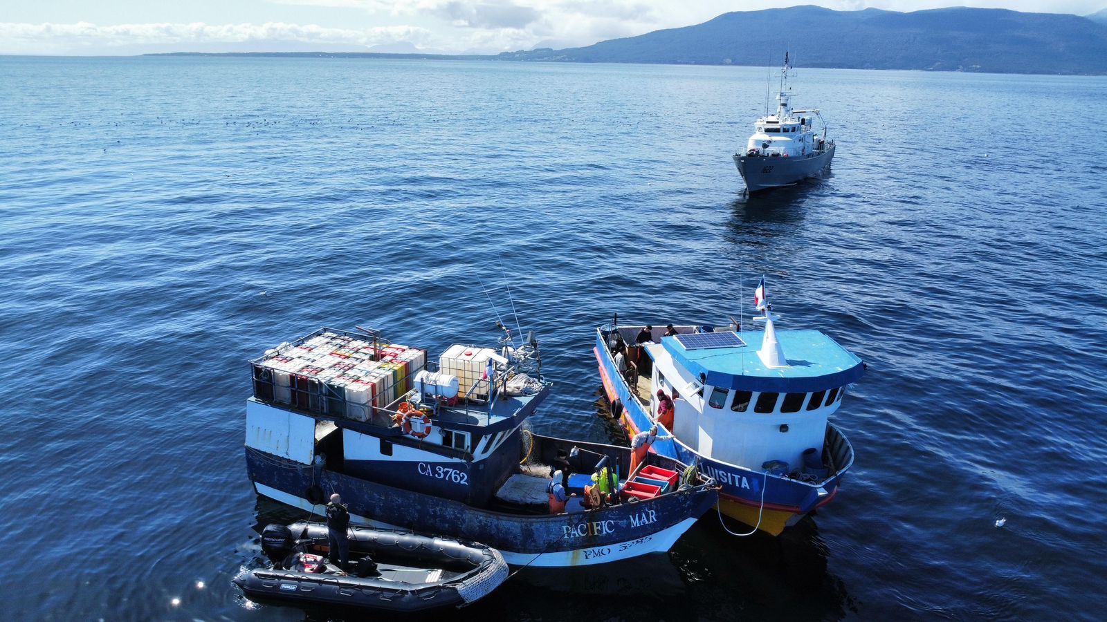 Lee más sobre el artículo Lancha «Chiloé» decomisa casi una tonelada de pesca ilegal en operativo marítimo