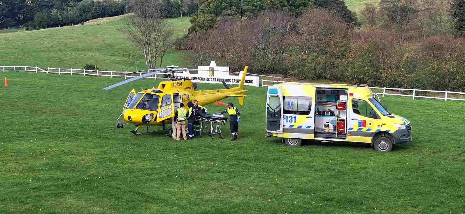 Lee más sobre el artículo Evacúan en helicóptero a buzo con mal de presión desde Caleta Inío a Hospital de Ancud