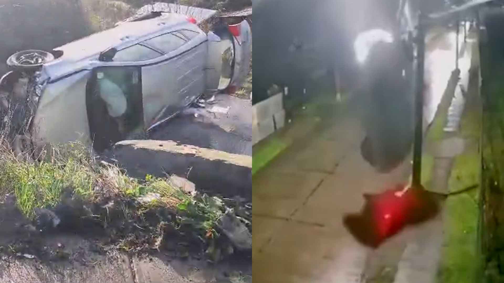 Lee más sobre el artículo Dos «autos voladores» protagonizan accidentes en Castro y Río Negro; conductores se dieron a la fuga