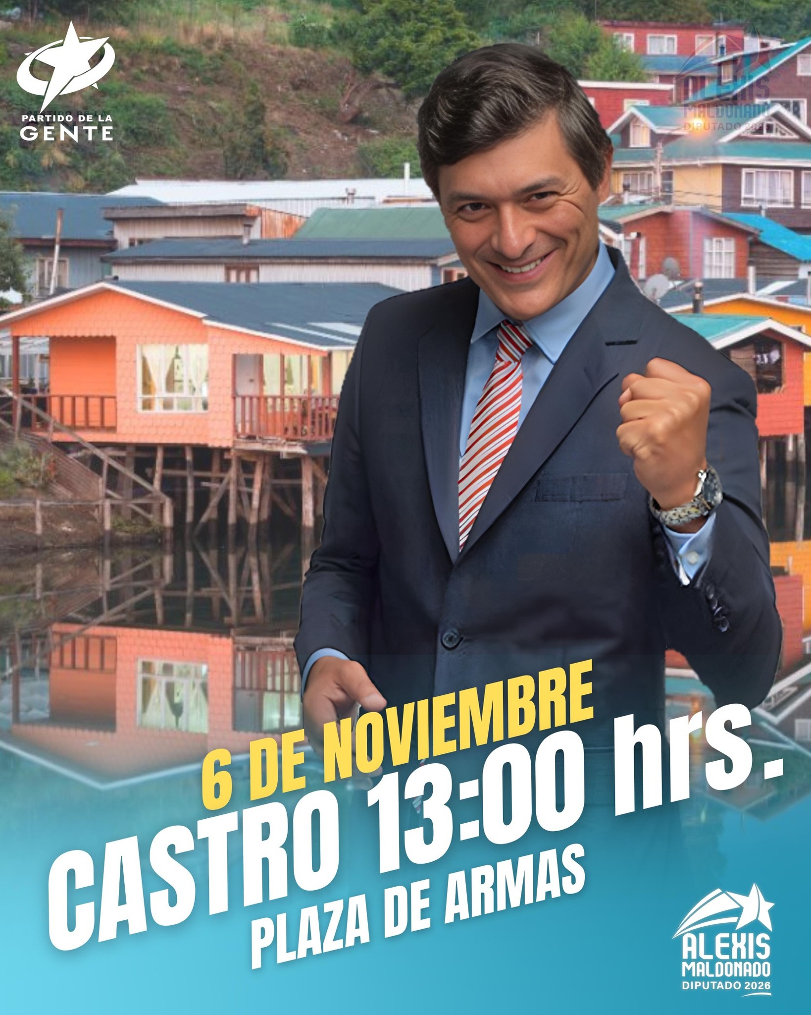 Lee más sobre el artículo Alrededor de 250 personas acompañaron a Franco Parisi en Plaza de Armas de Castro